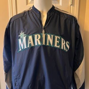 Seattle Mariners Authentic MLB Majestic Pullover Windbreaker Y2K Large